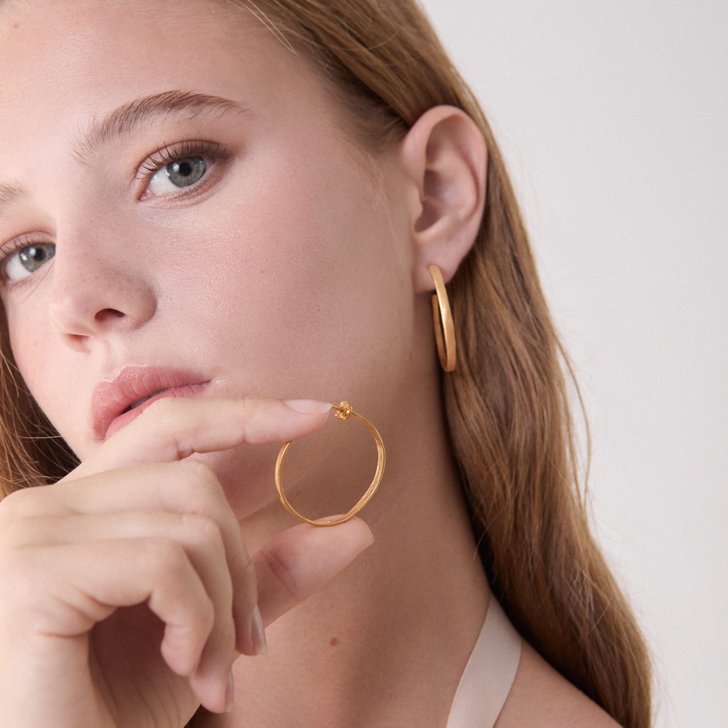 PENDIENTES AROS DORADOS ESTERGOLD GRANDES 1