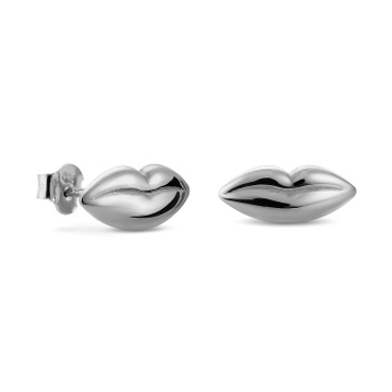PENDIENTES PEQUEÑOS PLATEADOS DALÍ, JEWELRY BY JOIDART, LABIOS