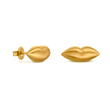 PENDIENTES PEQUEÑOS DORADOS DALÍ, JEWELRY BY JOIDART, LABIOS
