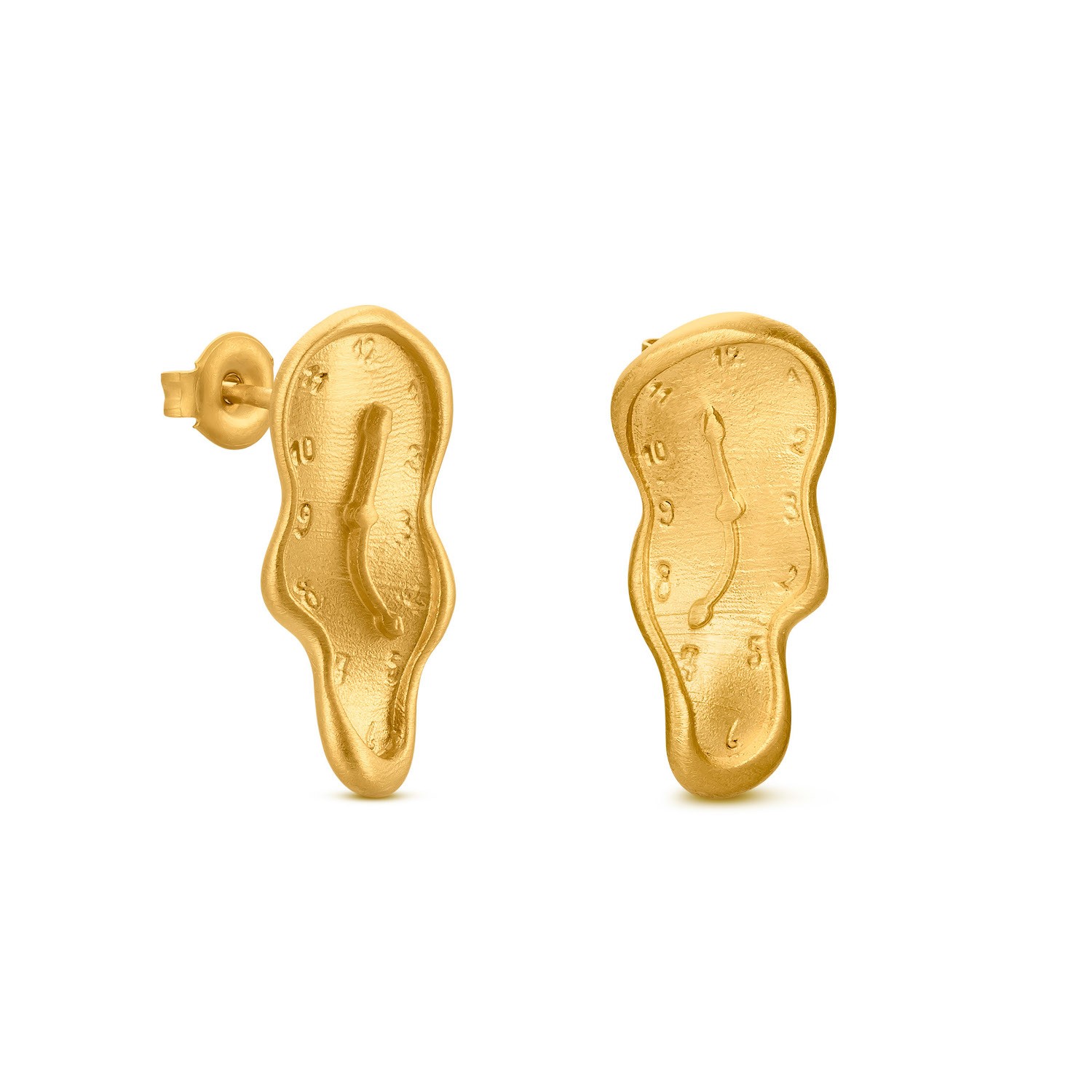 PENDIENTES PEQUEÑOS DORADOS DALÍ, JEWELRY BY JOIDART, RELOJ