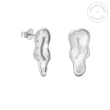 PENDIENTES PEQUEÑOS DE PLATA DALÍ, JEWELRY BY JOIDART, RELOJ