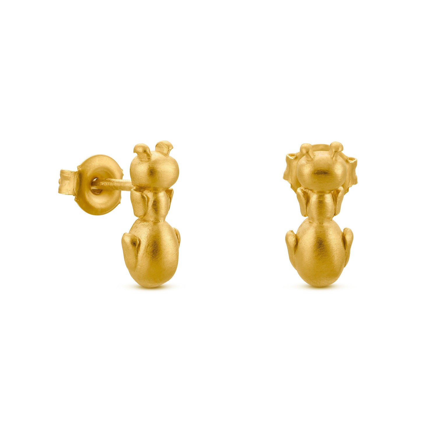 PENDIENTES DORADOS DALÍ, JEWELRY BY JOIDART, HORMIGA