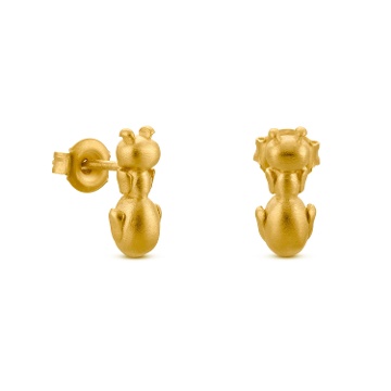 PENDIENTES DORADOS DALÍ, JEWELRY BY JOIDART, HORMIGA
