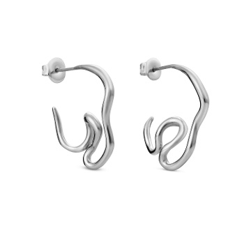PENDIENTES PLATEADOS DALÍ, JEWELRY BY JOIDART, CISNES