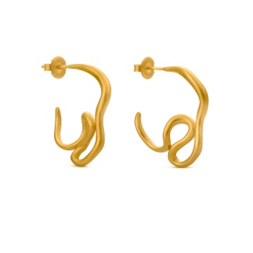 PENDIENTES DORADOS DALÍ, JEWELRY BY JOIDART, CISNES