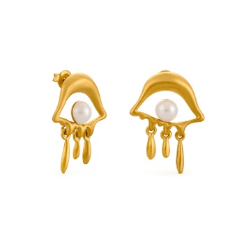 PENDIENTES DORADOS DALÍ, JEWELRY BY JOIDART, OJO