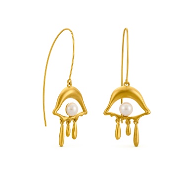 PENDIENTES DE GANCHO DORADOS DALÍ, JEWELRY BY JOIDART, OJO