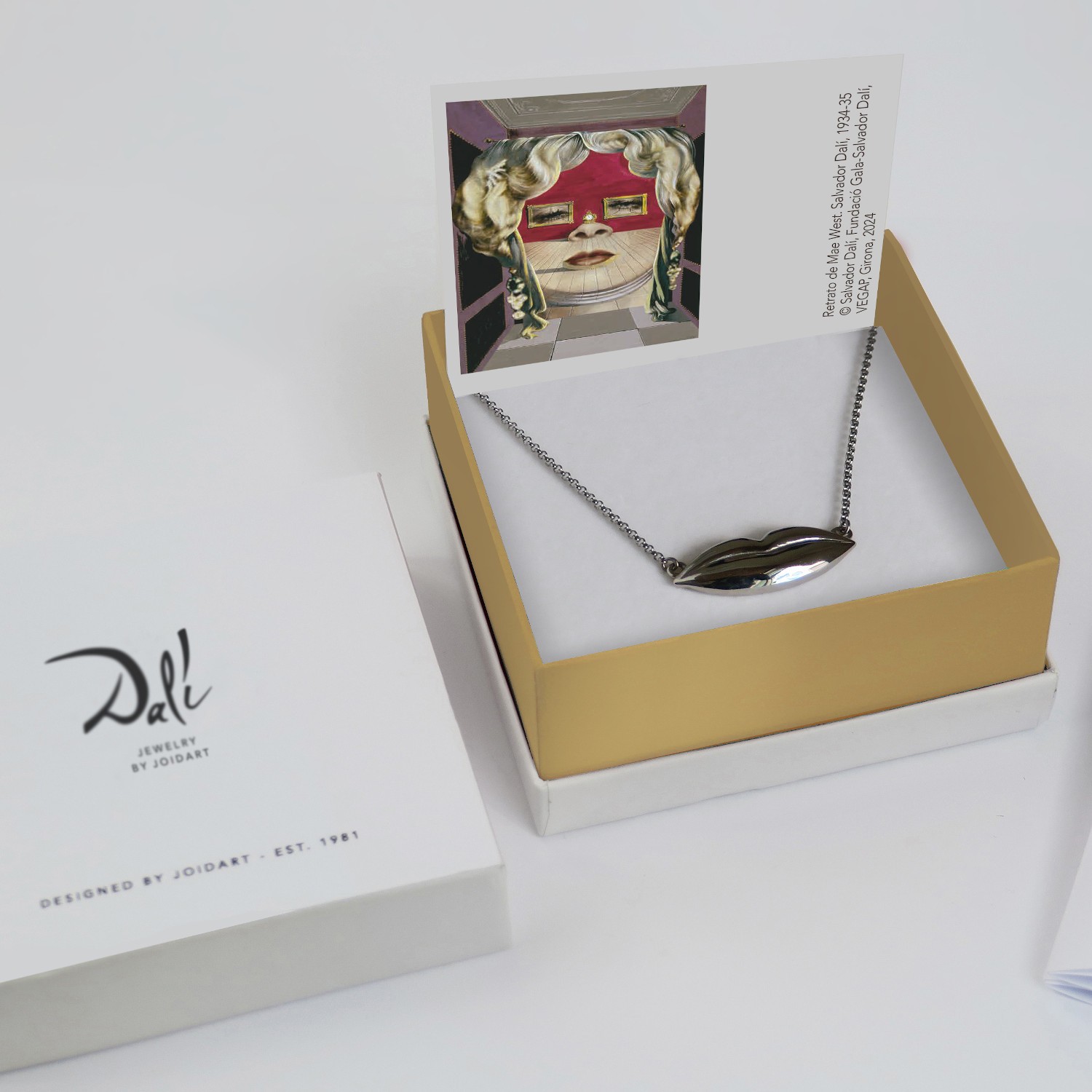 GARGANTILLA DE PLATA DALÍ, JEWELRY BY JOIDART, LABIOS 2
