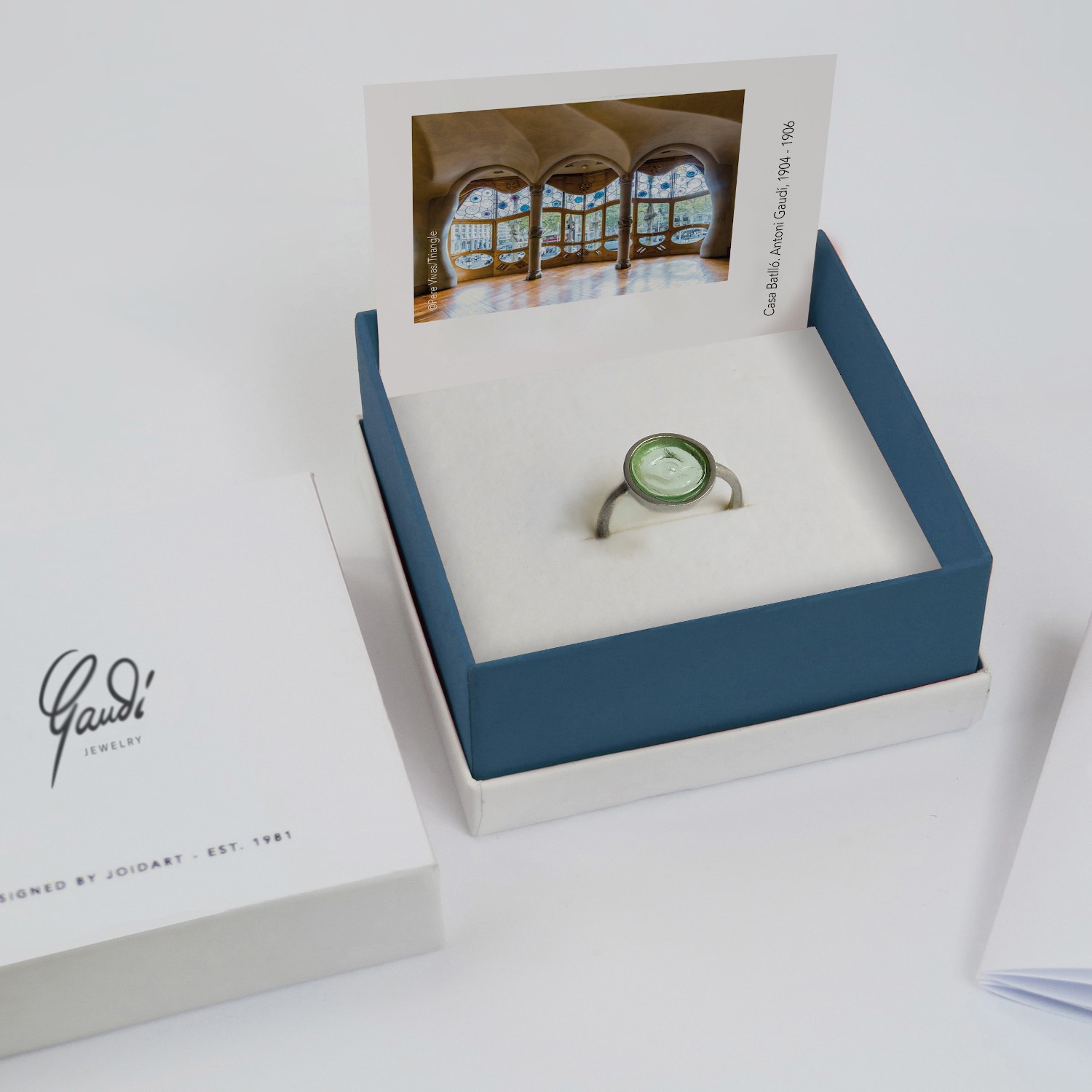 ANILLO EN PLATA GAUDÍ JEWELRY CASA BATLLÓ VERDE