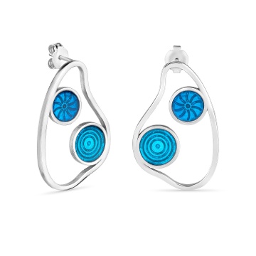 PENDIENTES MEDIANOS PLATEADOS GAUDÍ JEWELRY CIBAS
