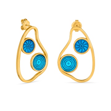 PENDIENTES MEDIANOS DORADOS GAUDÍ JEWELRY CIBAS