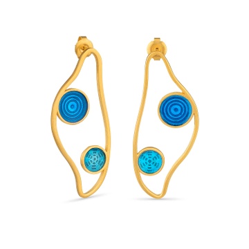PENDIENTES GRANDES DORADOS GAUDÍ JEWELRY CIBAS