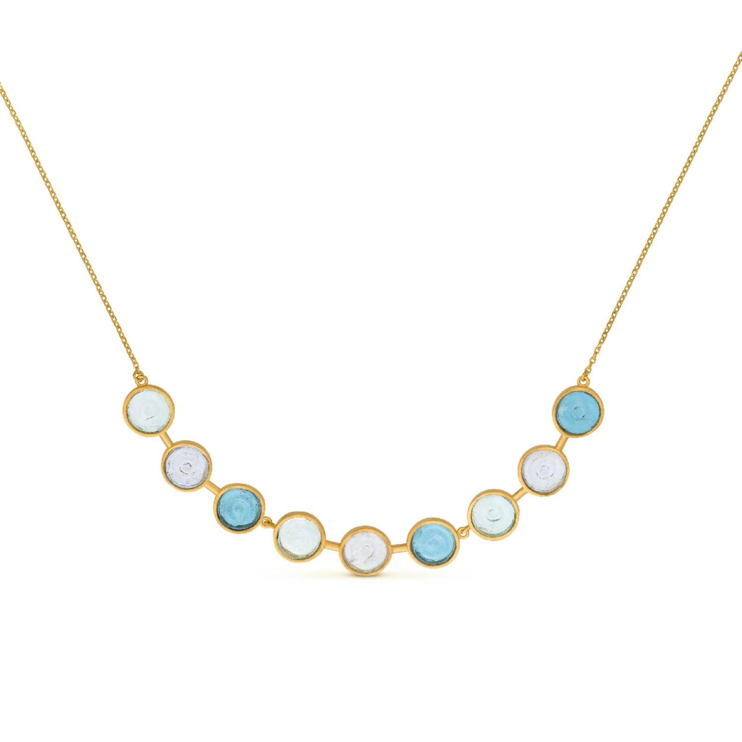 GARGANTILLA DORADA GAUDÍ JEWELRY AZULES