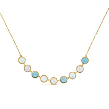 GARGANTILLA DORADA GAUDÍ JEWELRY AZULES