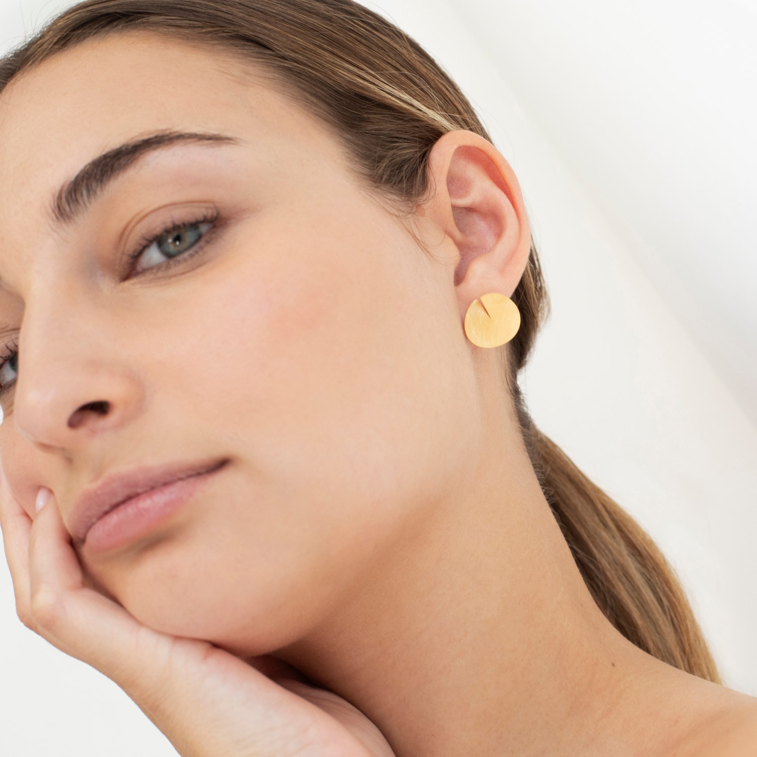 BOUCLES D'OREILLES MOYENNES DORÉES TAGLIO 1