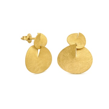 PENDIENTES DOBLES DORADOS TAGLIO