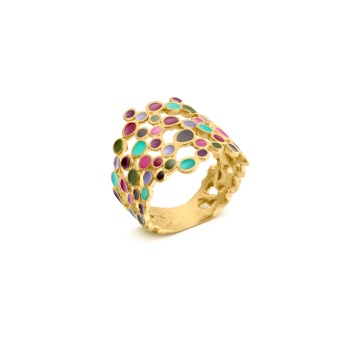 ANILLO DORADO CANDY COLOURS