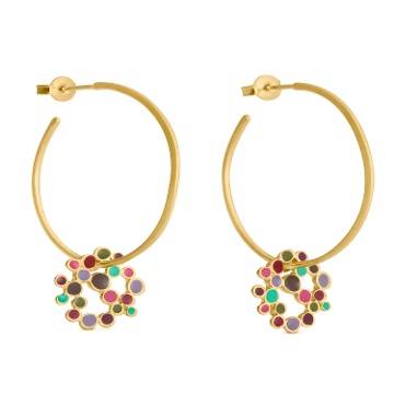 PENDIENTES DORADOS CANDY COLOURS