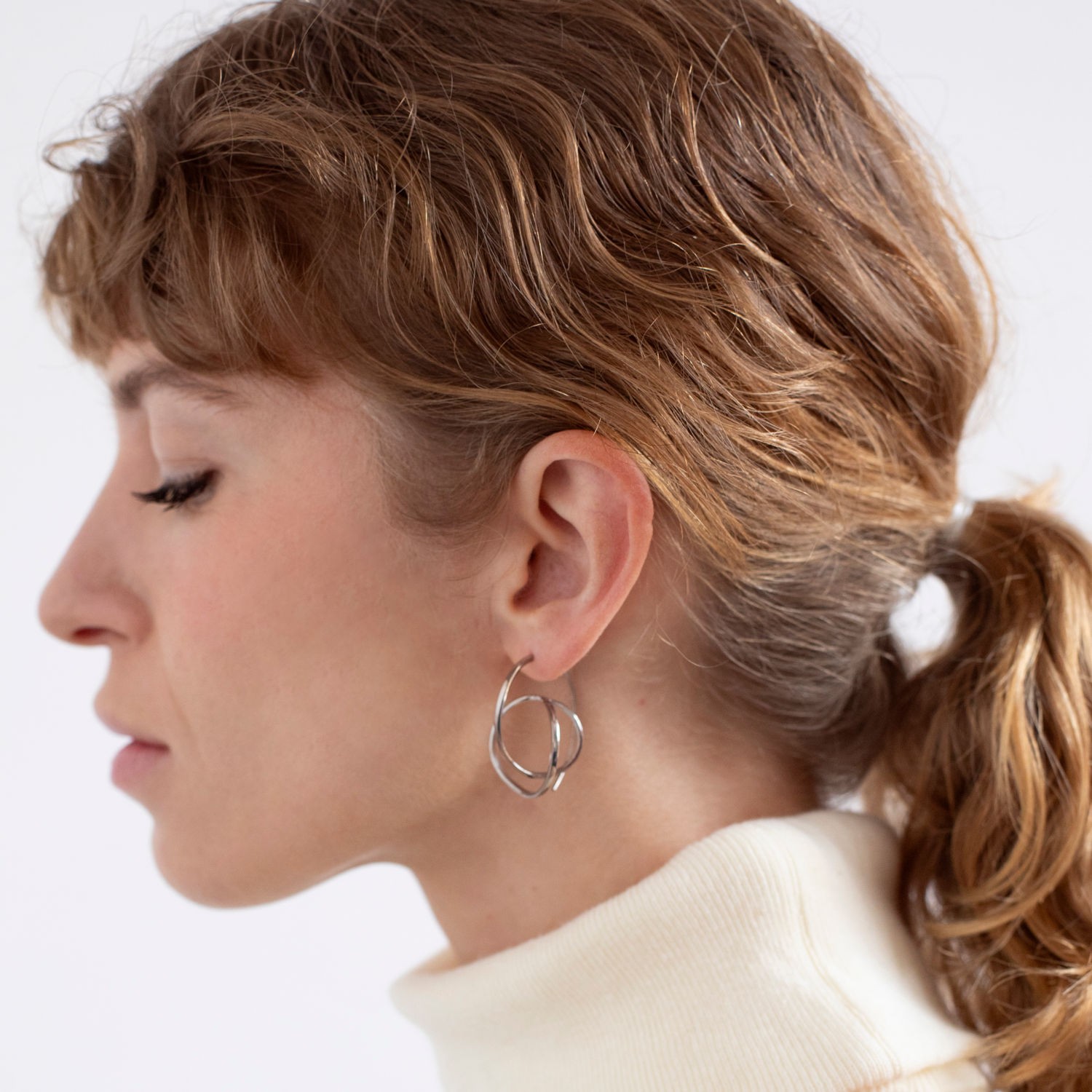 BOUCLES D'OREILLES EN ARGENT EMBOLIC MOYENNES 2