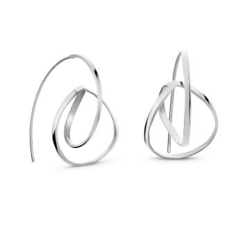 BOUCLES D'OREILLES ARGENTÉES MOYENNES EMBOLIC