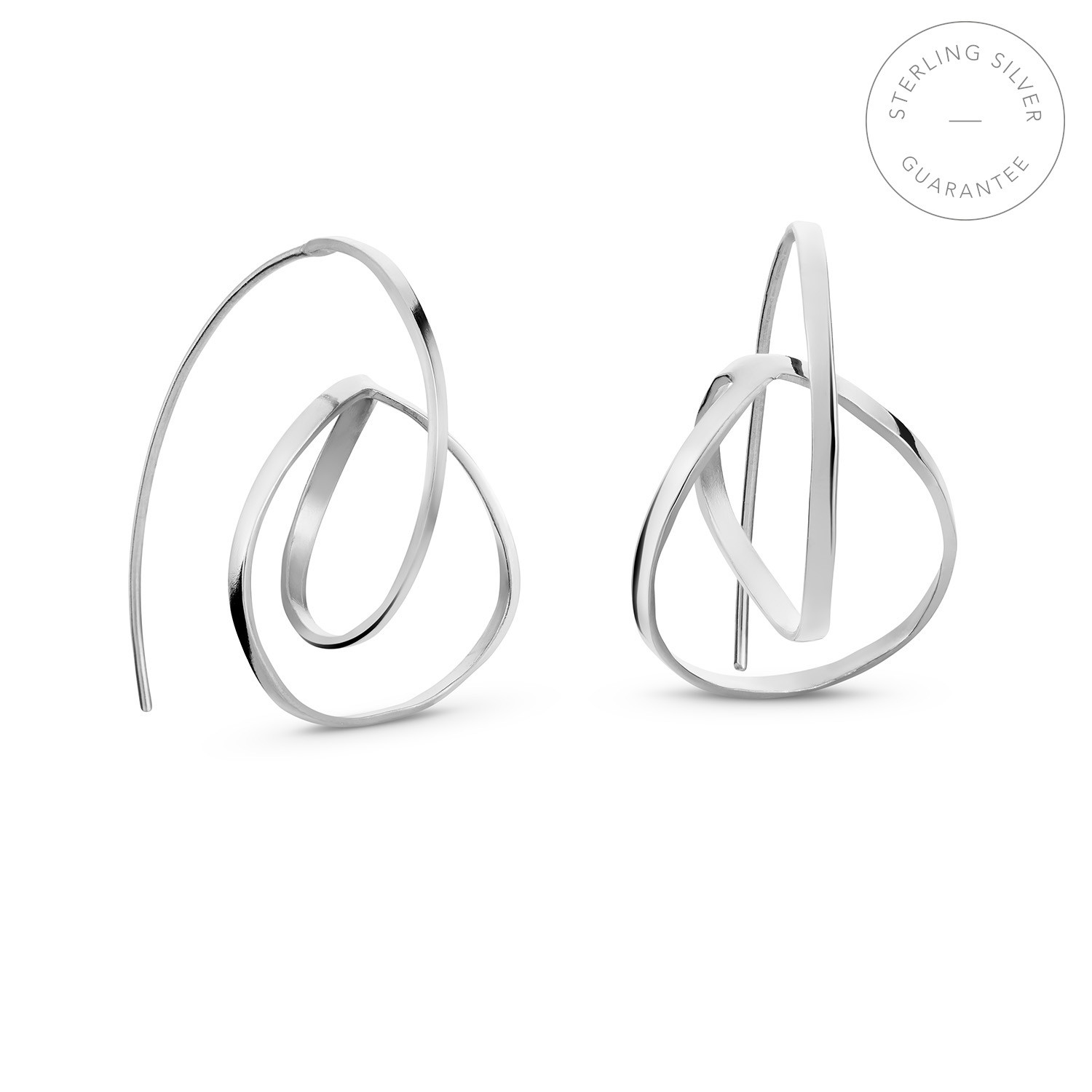 BOUCLES D'OREILLES EN ARGENT EMBOLIC MOYENNES