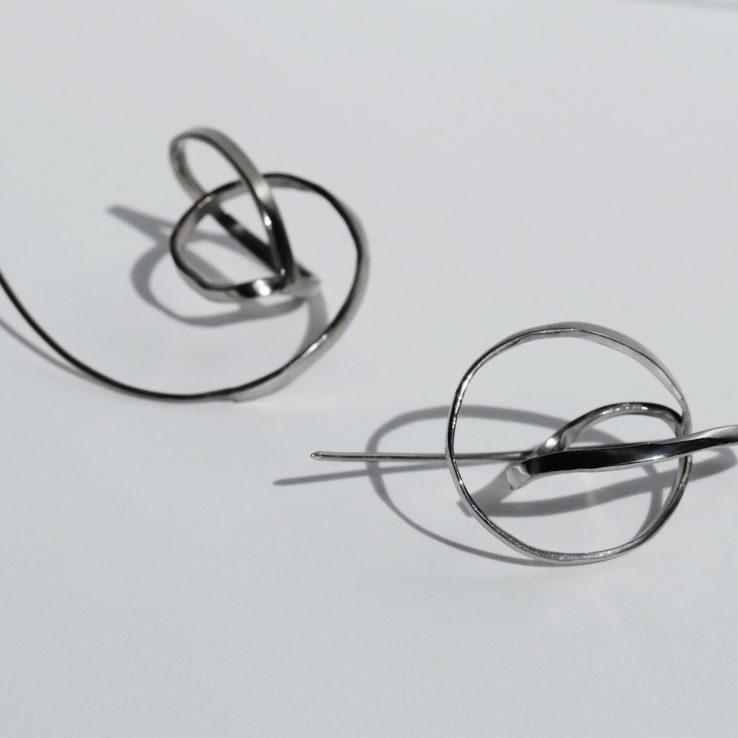 BOUCLES D'OREILLES EN ARGENT EMBOLIC MOYENNES 3