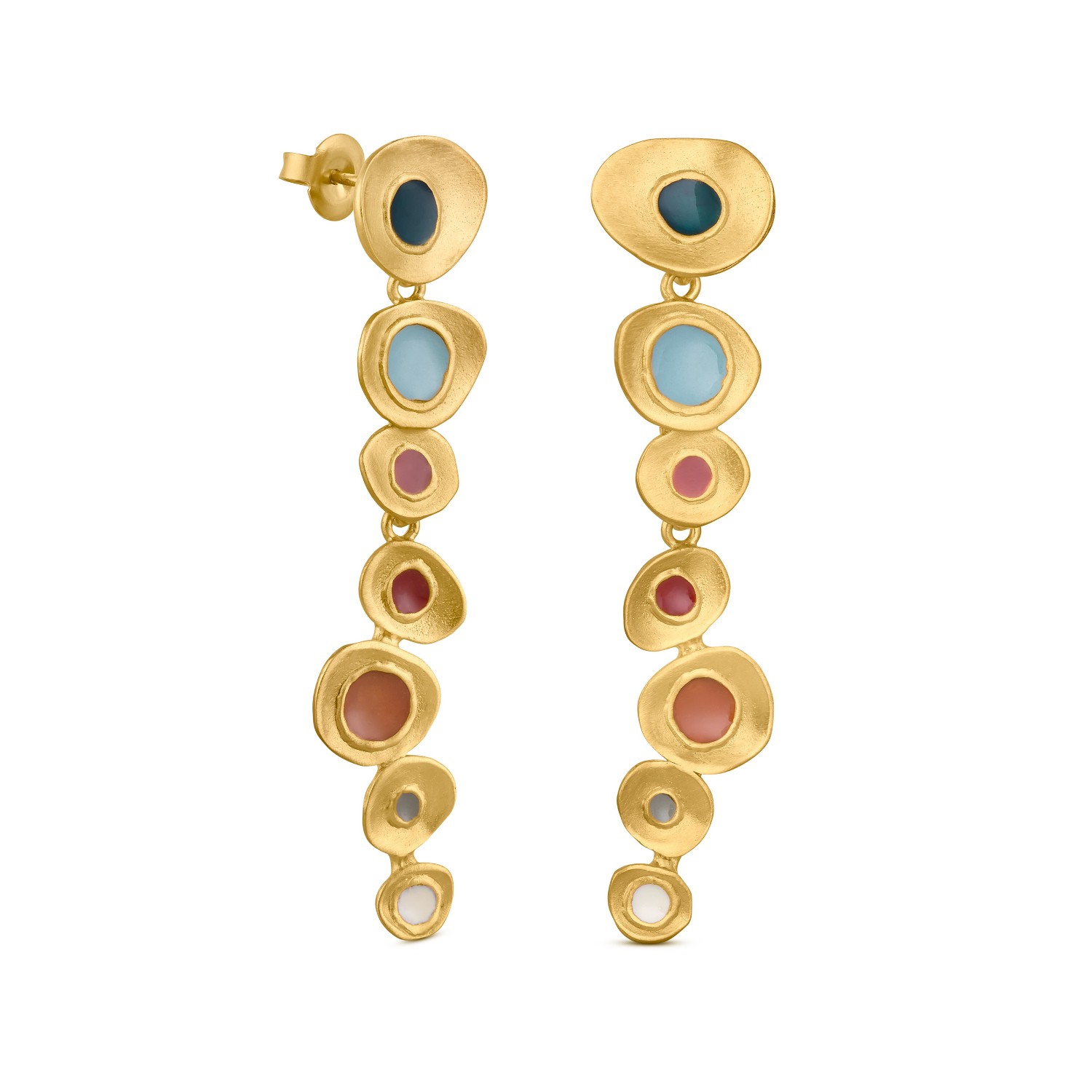PENDIENTES LARGOS DORADOS FAVORITA COLORS