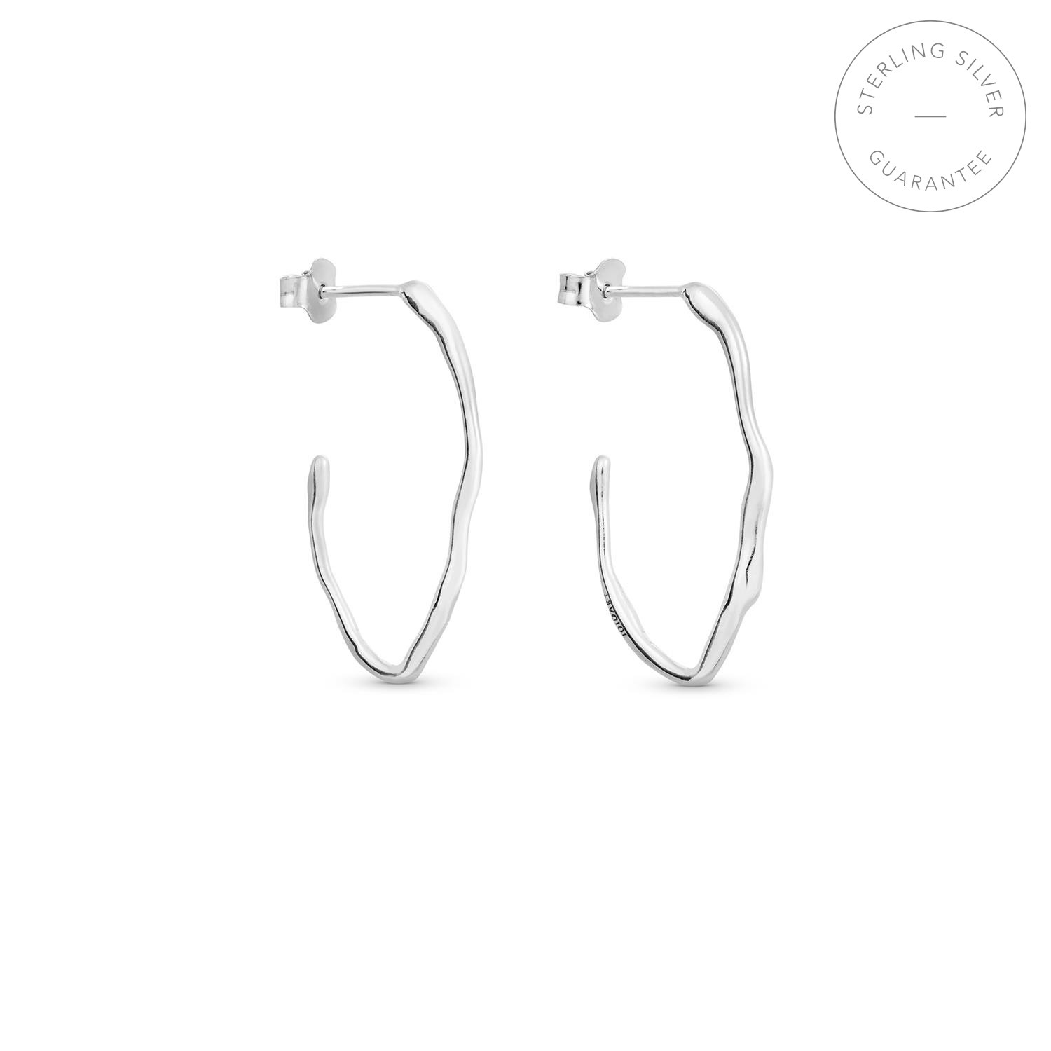 AROS EN PLATA CLARA OVALADOS PEQUEÑOS