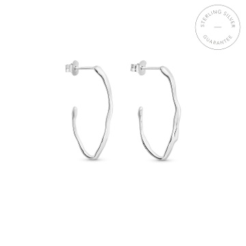 AROS EN PLATA CLARA OVALADOS PEQUEÑOS