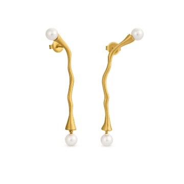 PENDIENTES LARGOS DORADOS ECLAT