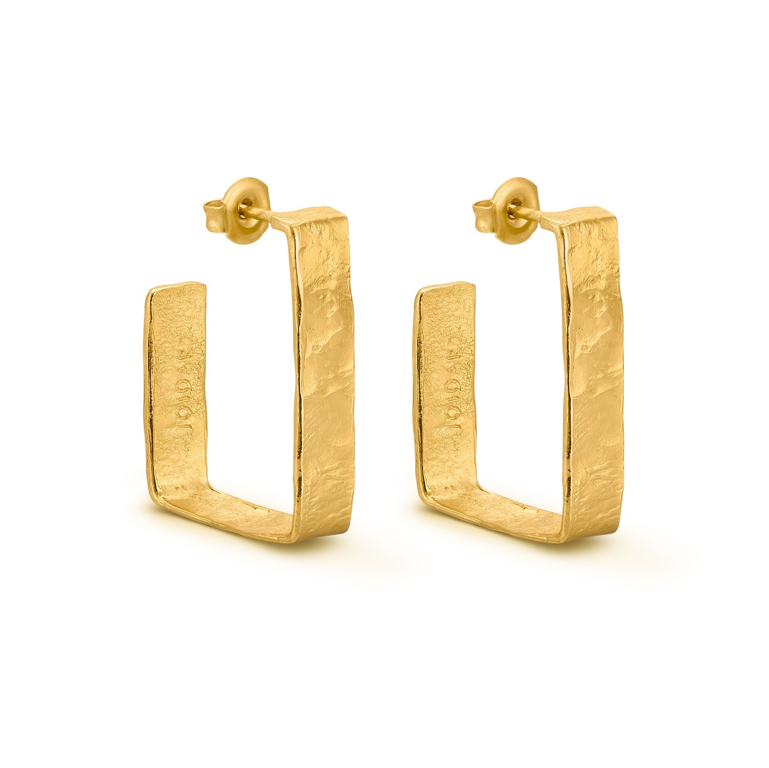 PENDIENTES DORADOS GRANDES LIGNIS ANCHOS