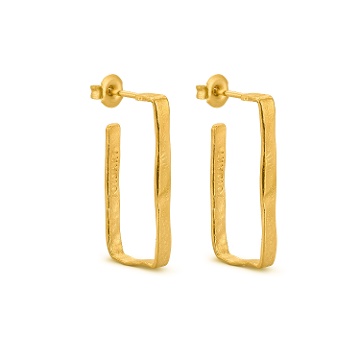 PENDIENTES DORADOS GRANDES LIGNIS ESTRECHOS