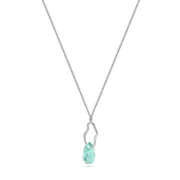 GARGANTILLA DE PLATA CULIP VERDE AGUA