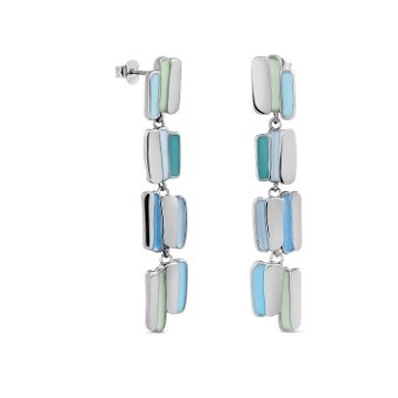 PENDIENTES LARGOS DE PLATA PALETTE