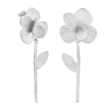 PENDIENTES PLATEADOS PAMPALONIA LARGOS