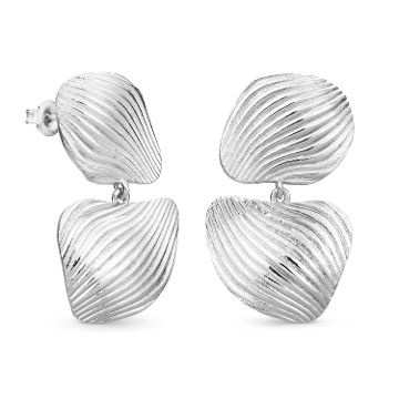 PENDIENTES PLATEADOS DOBLES ONARIA