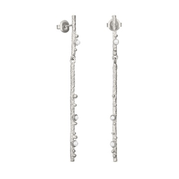 PENDIENTES LARGOS PLATEADOS GUSPIRA