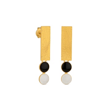 BOUCLES D'OREILLES NOIR ET BLANC SOMNI