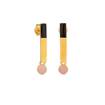 PENDIENTES NEGRO Y ROSA SOMNI