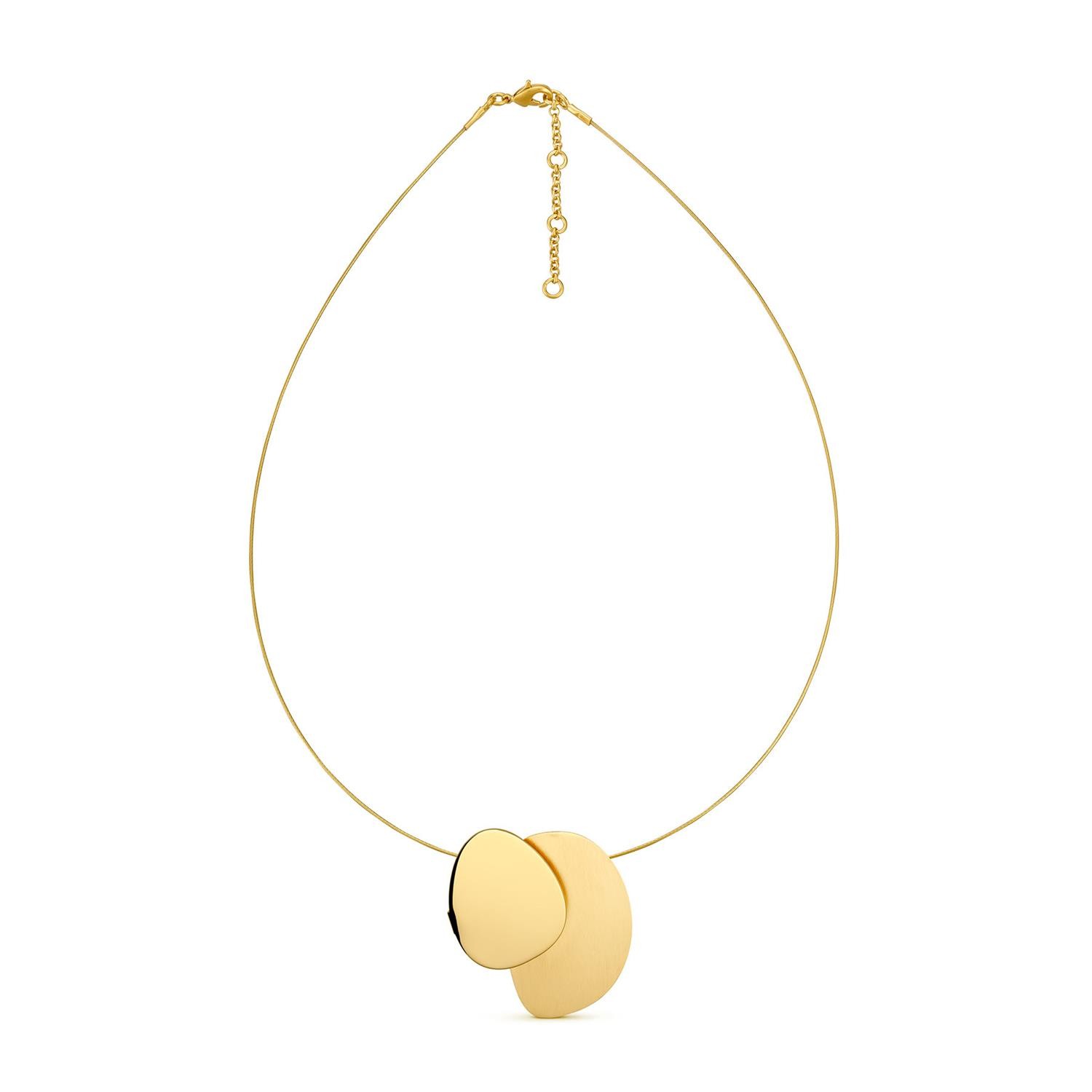 COLLAR CON COLGANTE GRANDE DORADO ECLIPSE