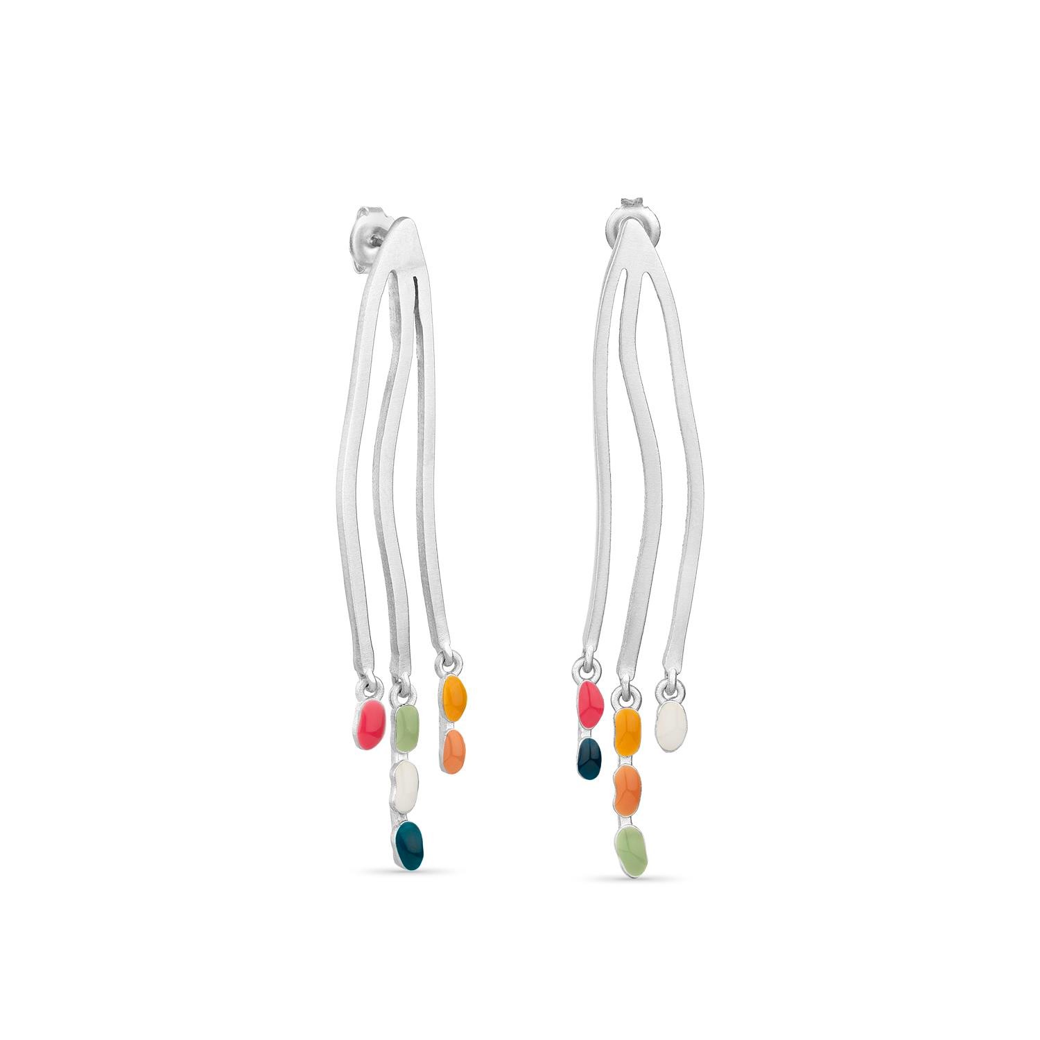 PENDIENTES LARGOS PLATEADOS DELIRI