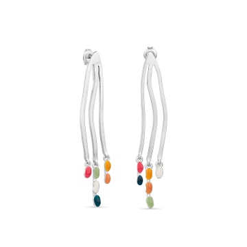 PENDIENTES LARGOS PLATEADOS DELIRI