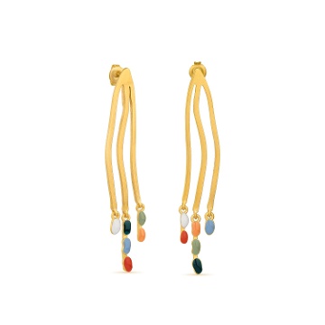 PENDIENTES LARGOS DORADOS DELIRI