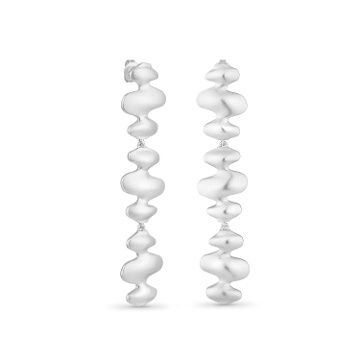 PENDIENTES EXTRALARGOS PLATEADOS SINUARA