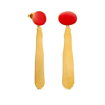 PENDIENTES DORADOS LARGOS MIRÓ JEWELRY