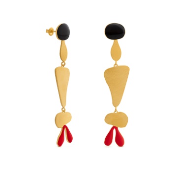 PENDIENTES DORADOS EXTRALARGOS MIRÓ JEWELRY