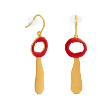 PENDIENTES DORADOS CON GANCHO MIRÓ JEWELRY