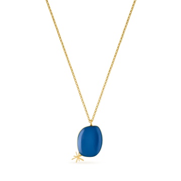 GARGANTILLA DORADA MIRÓ JEWELRY AZUL
